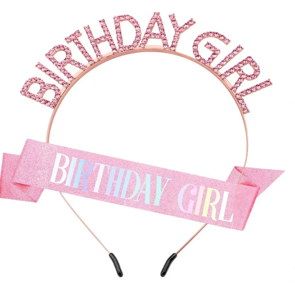 10th Birthday Girl Tiara Sash Shirt Party Outfit Favors NWT Bundle